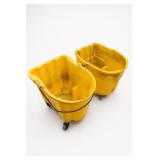 Rubbermaid Commercial WaveBrake Mop Buckets, 2 Rubbermaid Commercial WaveBrake Mop Buckets, 2
