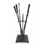 Ornate Fireplace Tool Set With Stand Ornate Fireplace Tool Set With Stand