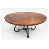 Horizon Home 54in Round Hammered-Top Table Horizon Home 54in Round Hammered-Top Table