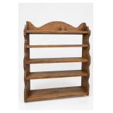 Vintage Wooden Four-Tier Wall-Mounted Shelf Vintage Wooden Four-Tier Wall-Mounted Shelf