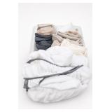 Mixed Bedding And Linens Lot With Storage Bin Mixed Bedding And Linens Lot With Storage Bin