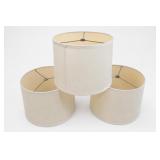 Set Of 3 Linen Drum Lamp Shades Set Of 3 Linen Drum Lamp Shades