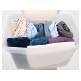 Clear Plastic Storage Tote With Sheets Clear Plastic Storage Tote With Sheets