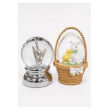 Easter Snow Globe Pair, Rabbit & Bunny Easter Snow Globe Pair, Rabbit & Bunny