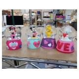 Mickey Minnie Snoopy Snow Globe Set Of 4 Mickey Minnie Snoopy Snow Globe Set Of 4