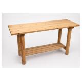 Solid Wood Console Table With Lower Shelf Solid Wood Console Table With Lower Shelf