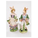 Fitz And Floyd Classics Rabbit Figurine Pair Fitz And Floyd Classics Rabbit Figurine Pair