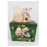 Lenox Poppies 'n Blue Barnyard Pig Votive Set Lenox Poppies 'n Blue Barnyard Pig Votive Set
