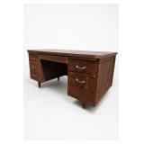 Vintage Mid-Century Wood Executive Desk Vintage Mid-Century Wood Executive Desk