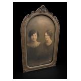 Antique Ornate Convex Bubble Glass Photo Frame Antique Ornate Convex Bubble Glass Photo Frame