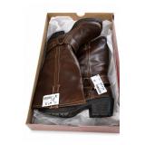 Brown Knee-High Buckle Boots Size 6.5