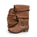Bongo Peyton Slouch Cognac Knee-High Boots