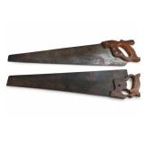 Vintage Disston Hand Saws, Set Of 2