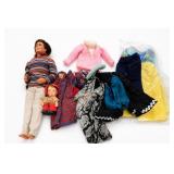 Vintage Doll Clothing And Dolls Lot