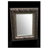 Ornate Floral Relief Framed Wall Mirror