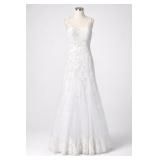 White Lace & Beaded Wedding Gown