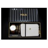 Folio Watch, Bracelets & Keychain Wallet Set