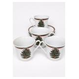 Ribbons & Tree Porcelain China Cup & Saucer Set