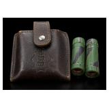 Green Camouflage Binoculars With Leather Case