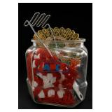 Glass Jar With Woven Textile Decor