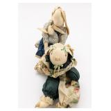 Handmade Fabric Pig And Rabbit Dolls