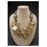Nava Zahavi Rutilated Quartz & Pearl Necklace