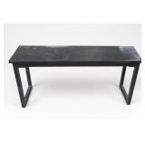 Black Wood Dining Bench With Metal Frame