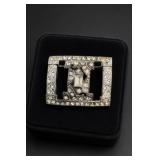 Art Deco Rhinestone Buckle Brooch