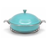 Haeger American Ceramics Turquoise Pedestal Bowl