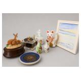 Moss Rose Floral Porcelain Tea Set, Gold Trim