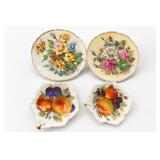 UCAGCO Japan Hand-Painted Pierced Plates, Set Of 4
