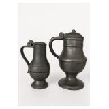 Pair of Pewter Lidded Steins