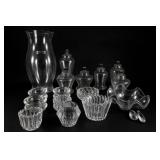 Clear Glass Apothecary Jars & Tableware Lot