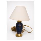 Cobalt Blue & Gold Porcelain Table Lamp