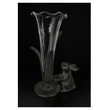 Andrea By Sadek Rabbit With Glass Vase