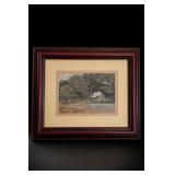 B. Herd Signed 1986 Framed Texas Western Print