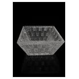 Tiffany & Co Basket Weave Square Glass Bowl