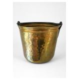 Hammered Brass Bucket With Swing Handle