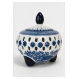 Bombay Blue & White Incense Burner From China