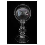 Clear Glass Pedestal Orb Stand One Piece