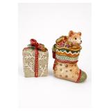 Fitz And Floyd Winter Holiday Santa Figurines, 2