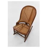 Victorian-Style Wood Cane Rocking Chair