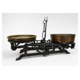 Cast Iron 10K Balance Scale With Brass Pans