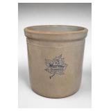 Western Stoneware Co. Blue Floral Stoneware Crock