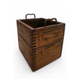 Antique Wooden Storage Box With Handles