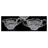 Cut Glass Creamer & Sugar Set