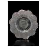 Lalique Honfleur Geranium Glass Dish
