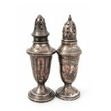 Sterling Silver Weighted Salt & Pepper Shaker Pair