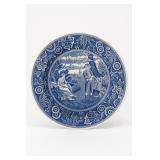 Spode Blue Room 'Woodman' Blue Transferware Plate