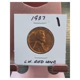 1937 Lincoln Wheat Cent, UNC